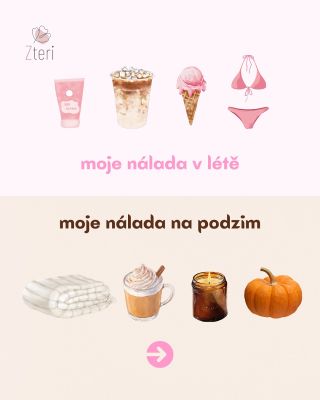 ✨ Naše nálada se mění s ročním obdobím… a tvoje? 🍂💗 V létě milujeme SPF, ledovou kávu a zmrzku 🍦☀️ — ale jakmile přijde...