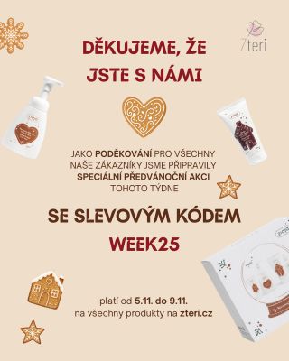 Naše komunita je pro nás vším 🤎✨ Jako poděkování za vaši podporu spouštíme týden plný slev! 🎉 Použijte kód WEEK25 a...